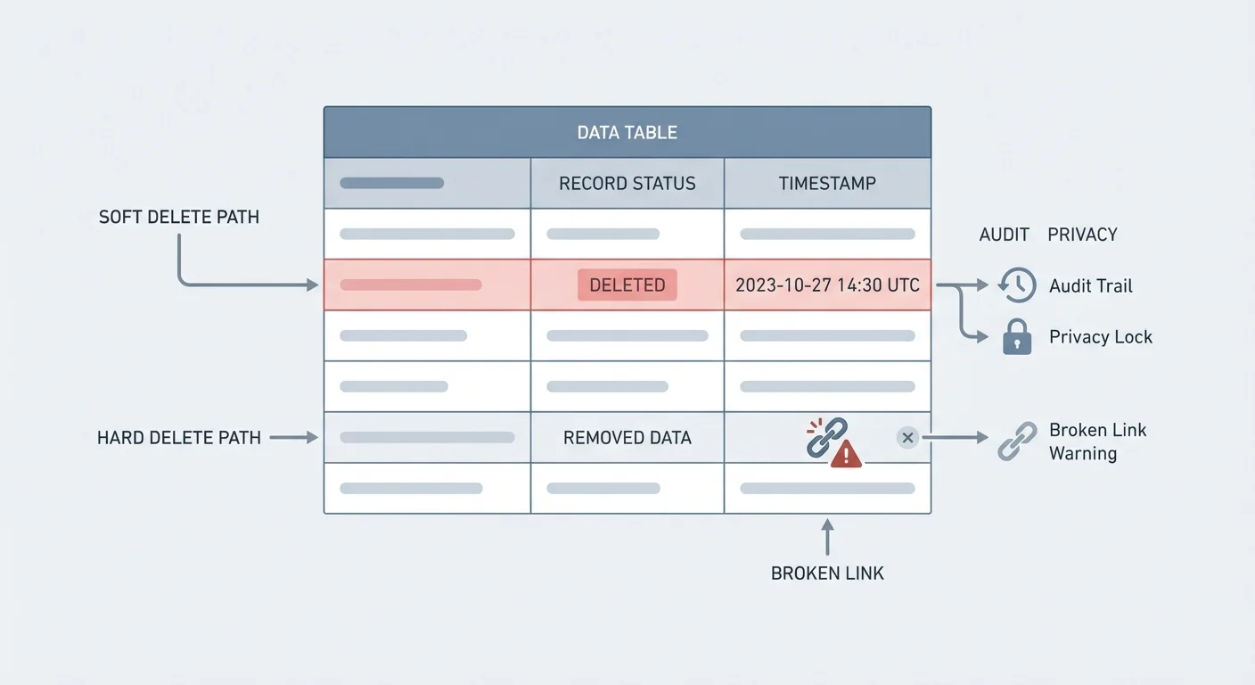 Soft delete vs hard delete: choose the right data lifecycle | AppMaster