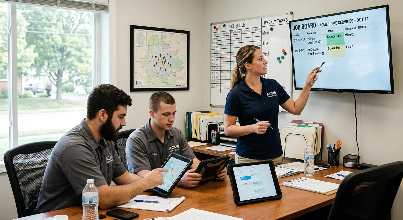 Create a dispatch board for small service teams | AppMaster