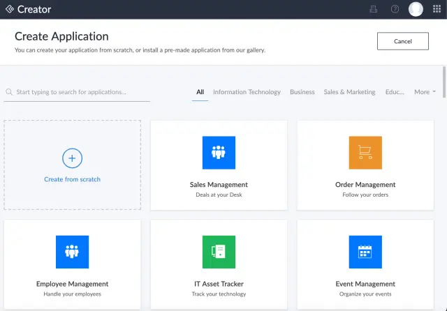 Alternatif Zoho Creator