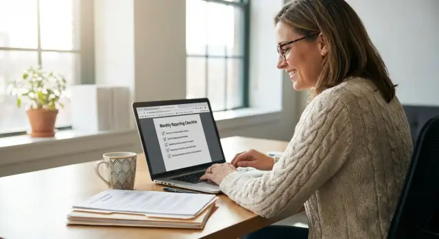 Lista kontroli eksportu miesięcznego dla spójnych pakietów na koniec miesiąca