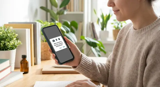 Device permission prompts users trust: copy and flows