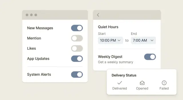 Notification preferences users won’t hate: toggles and quiet hours