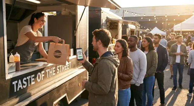 Food truck preorder app: pickup time slots that cut lines