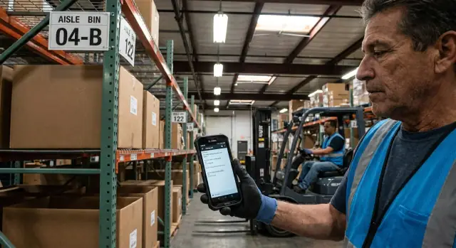 Warehouse bin location catalog: mobile pick lists that save time
