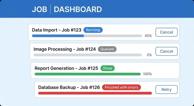 Background tasks with progress updates: UI patterns that work