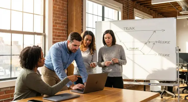 主干开发（Trunk-based）与 GitFlow：每周发布的比较