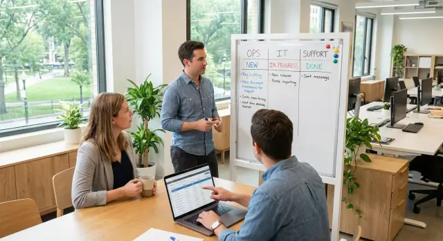 Internal request catalog spec for categories, forms, routing