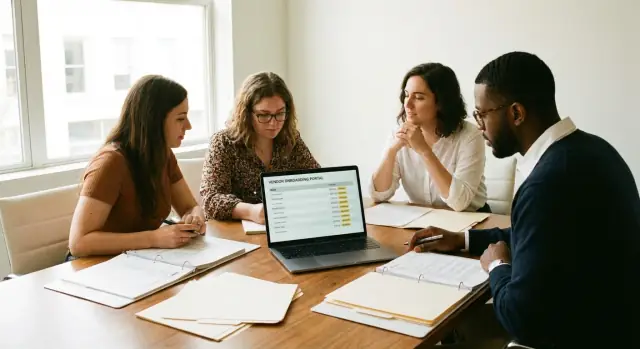 Vendor onboarding portal spec for docs, checks, and audits