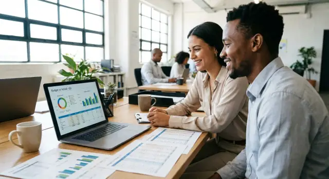 Budget vs actual tracker with monthly locking for departments