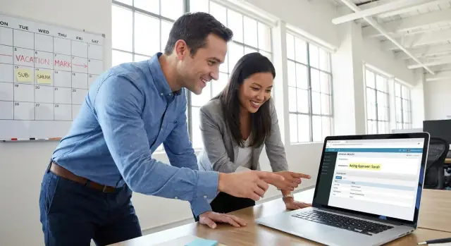 Delegated approvals in workflows: vacation mode and substitutes