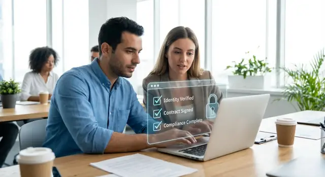 Secure vendor onboarding portal for forms, contracts, payouts