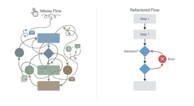 Drag-and-drop process design mistakes and how to refactor